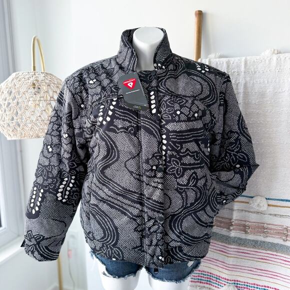 Free People Jackets & Blazers - Free People Movement Bunny Slope Black White Insulated Wind-Resistant Puffer L